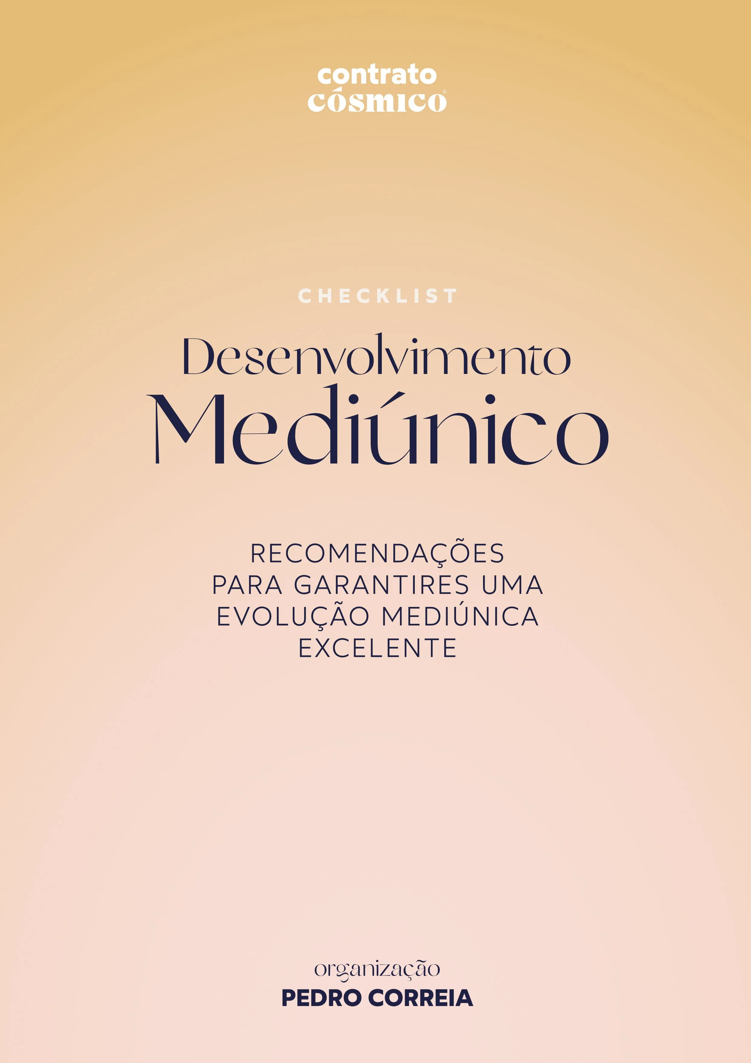 Capa da Checklist de Desenvolvimento Mediúnico do Contrato Cósmico.
