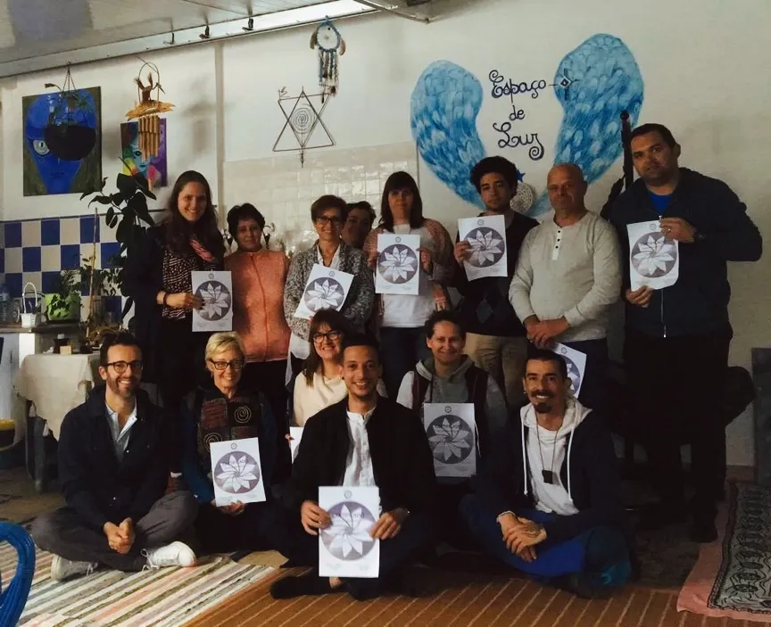 Grupo de participantes no Curso de Contacto Galáctico, em Beja, em 2019.
