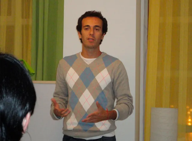 Pedro Correia numa palestra em Sintra.